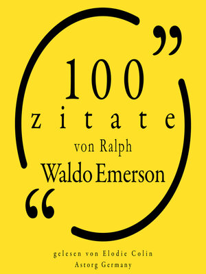 cover image of 100 Zitate von Ralph Waldo Emerson